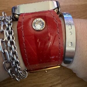 Red LV Apple Watch band